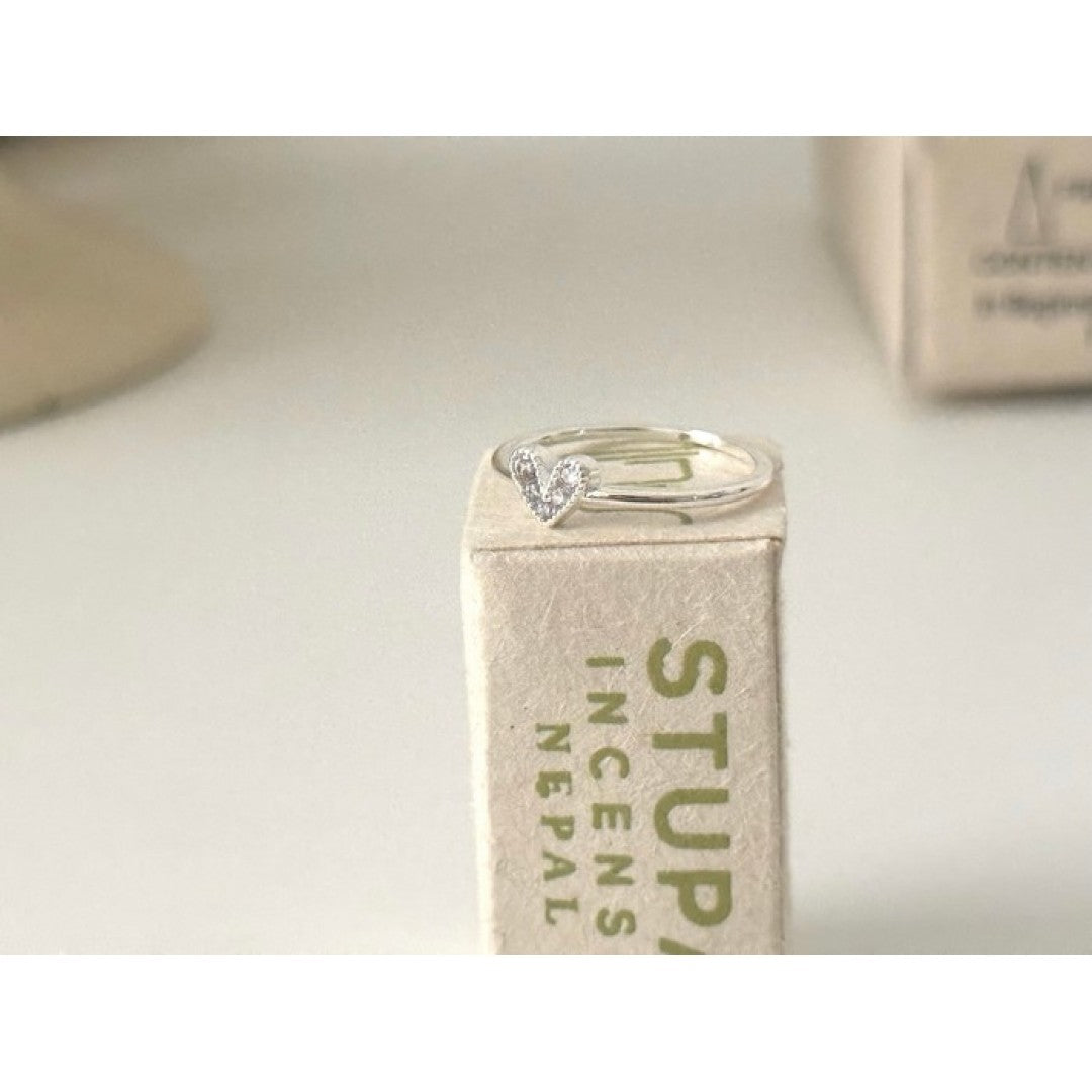 Delicate Silver Heart Ring