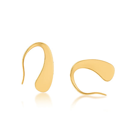 Modern Fluid Gold Earrings