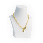 Bold Gold Heart Lock Necklace