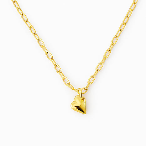 Gold Heart Charm Necklace