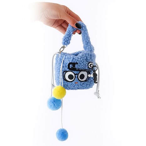 Cozy Fluffy Mini Bag with Cute Eyes