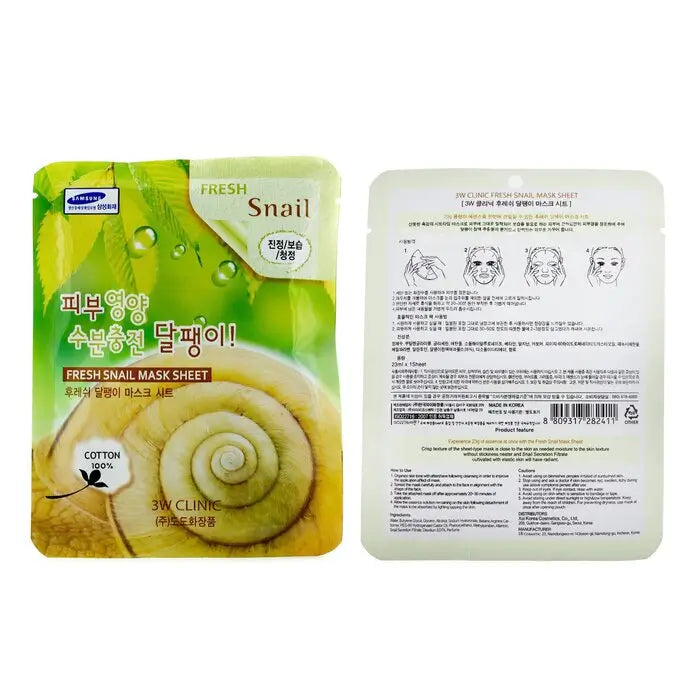 3W Clinic Fresh Snail Mask Sheet