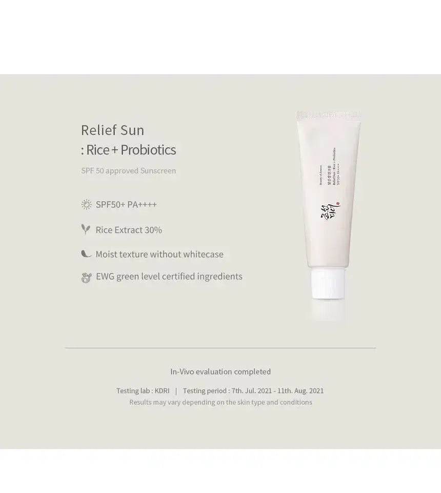 Beauty of Joseon Relief Sun : Rice + Probiotics (50ml, 1.69fl.oz)