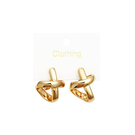 Bold Twist Gold Statement Earrings