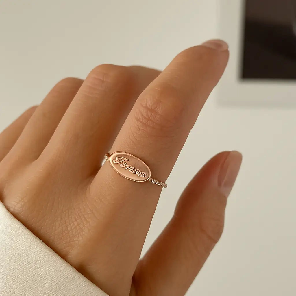 Elegant “Forever” Engraved Ring