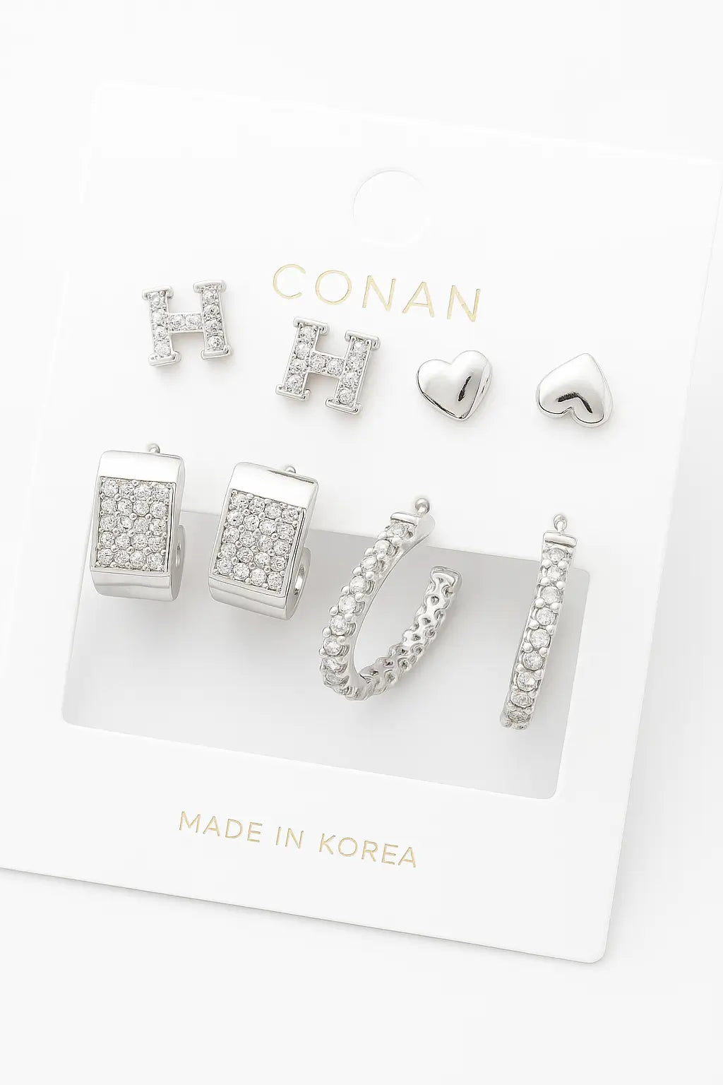 Silver & Gold Multi-Style Earring Set