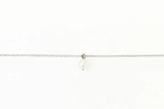 Delicate Silver Bracelet with Pearl Charm