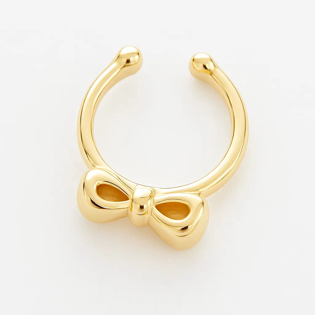Gold Ribbon Ear Cuff