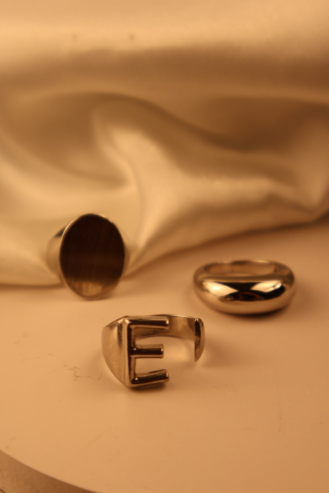 Silver Statement Ring Set (3 Pieces)