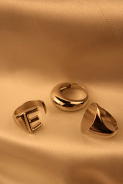 Silver Statement Ring Set (3 Pieces)