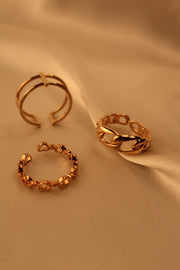 Rose Gold Triple Ring Set