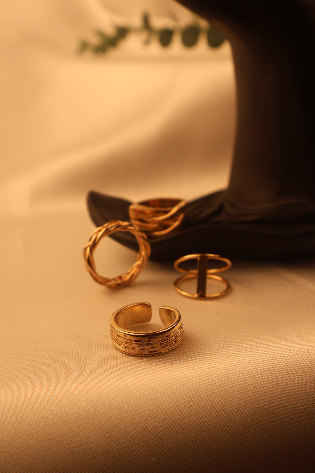 Rose Gold Ring Set Of 4