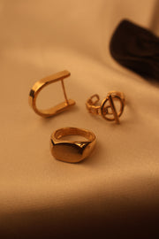 Rose Gold Ring Set (3 Pieces)