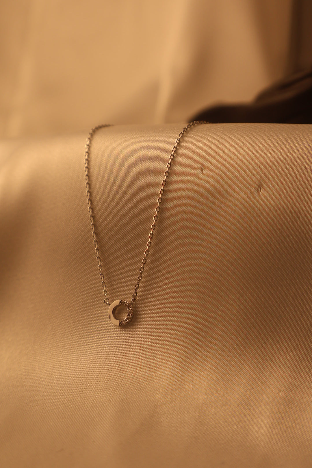 Elegant Silver Circle Necklace