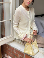 Soft Yellow Velvet Mini Tote