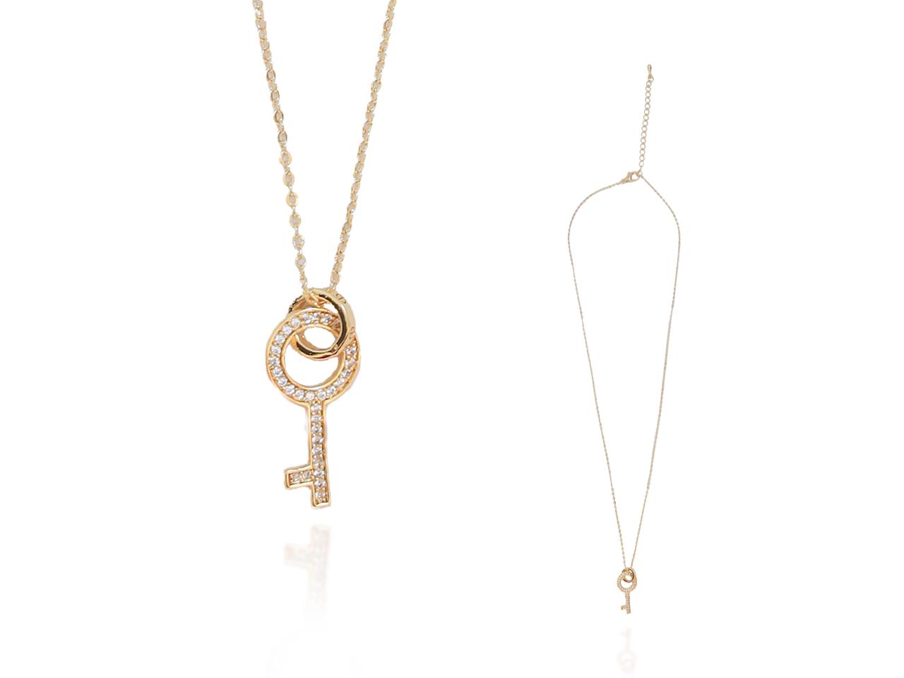 Elegant Gold Key Pendant Necklace