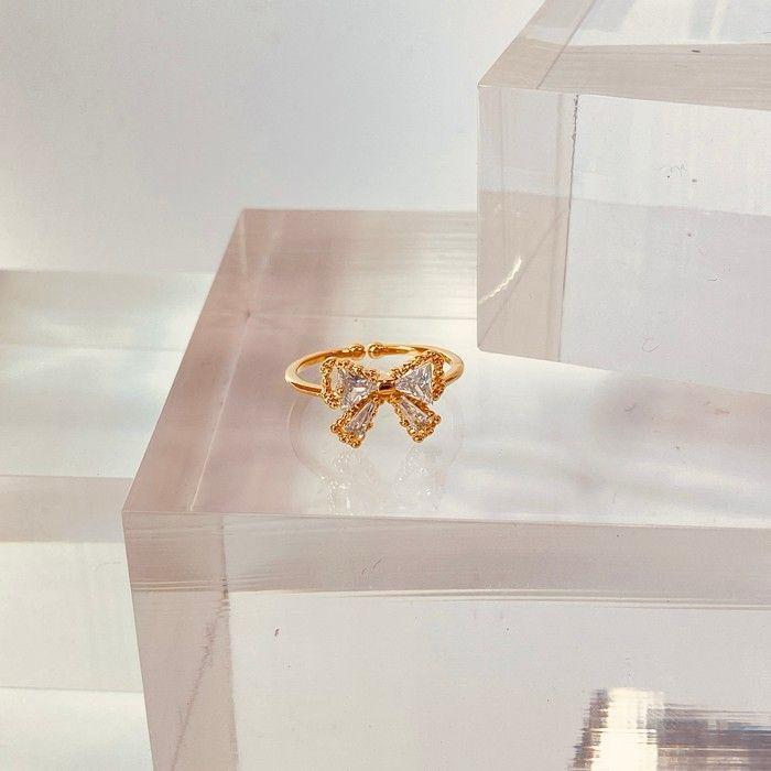 Sparkling Bow Crystal Ring