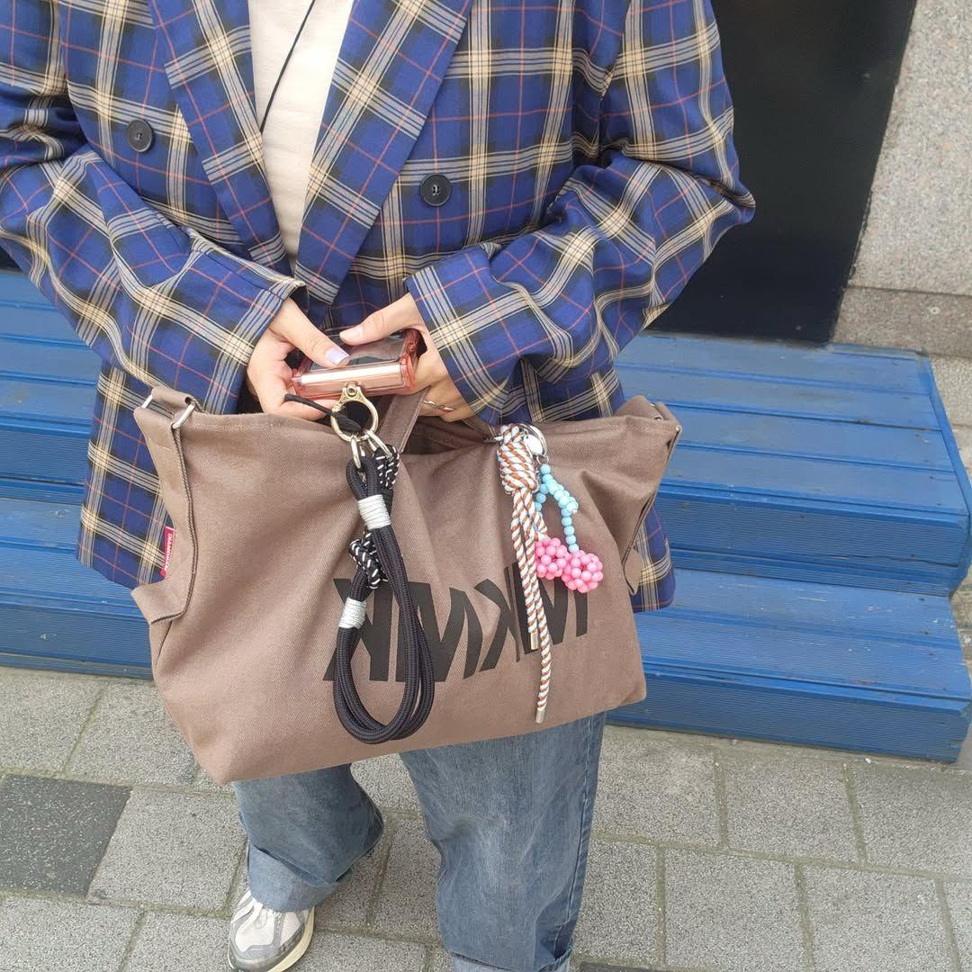 Casual Canvas Shoulder Bag – Coffee Brown