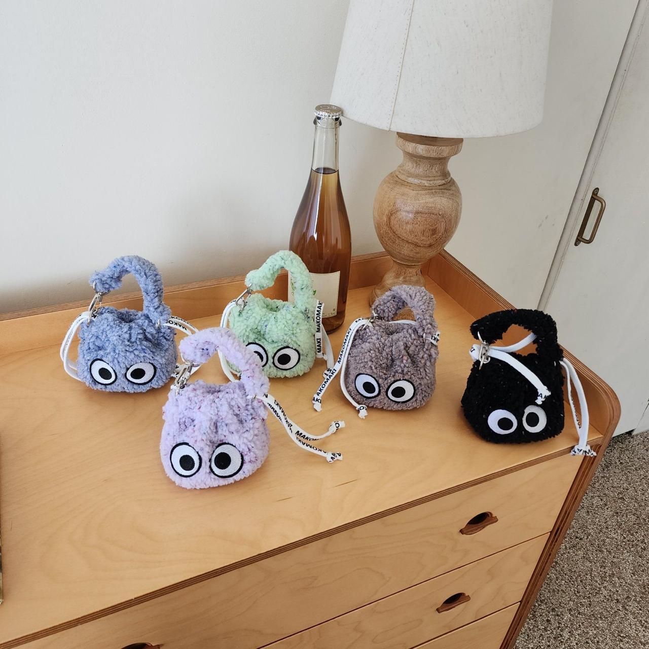 Cozy Fluffy Mini Bag with Cute Eyes