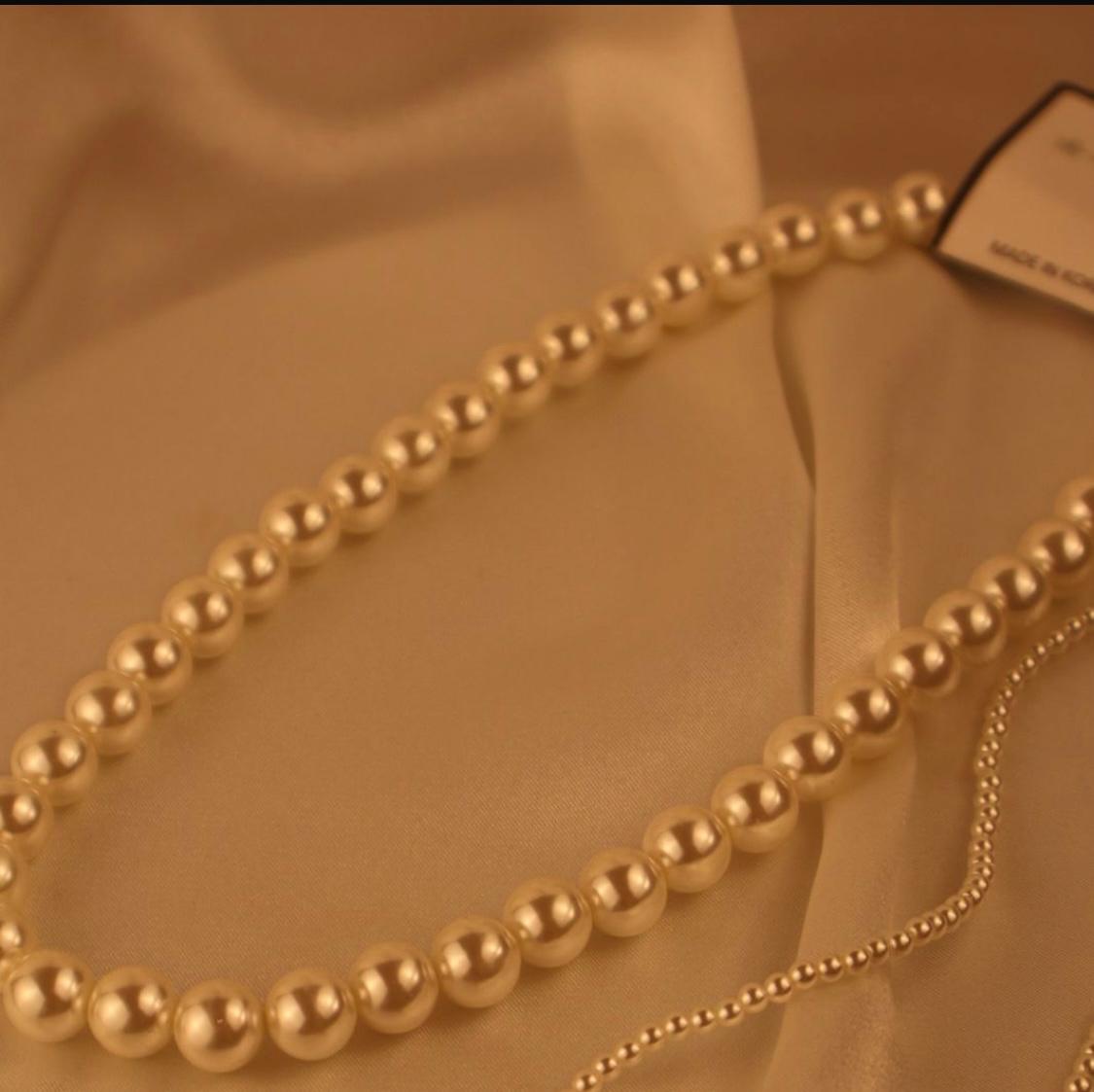 Elegant Pearl Bead Necklace