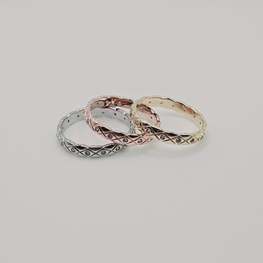 Elegant Patterned Ring (Silver / Rose Gold / Gold)