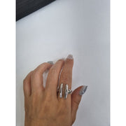 Silver II shaped ring