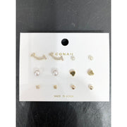 gold earring set (6 pices)