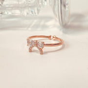 ribbon shaped Rose gold ring