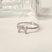 ribbon shaped Silver ring