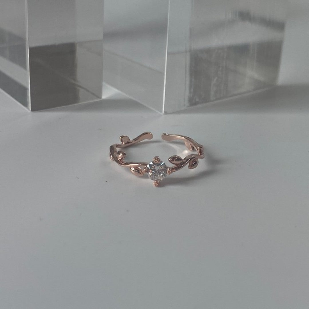 Leaf Crystal Ring