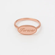 Elegant “Forever” Engraved Ring