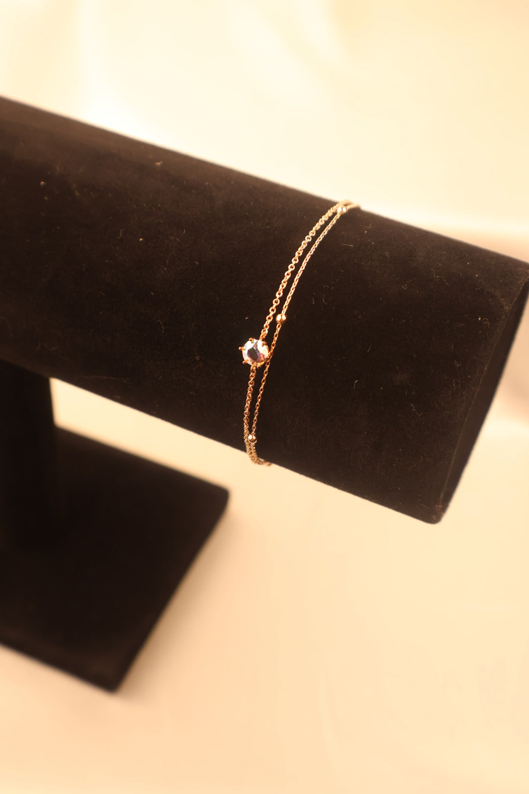 Rose gold shiny point bracelet