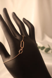 Two circle bracelet, rose gold