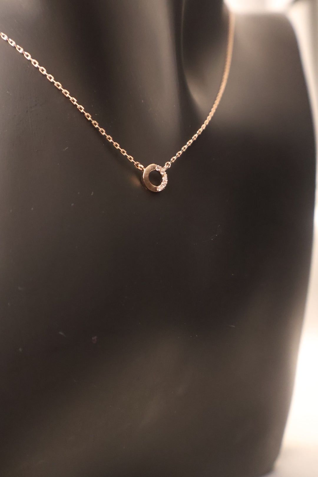 Rose gold circle chain