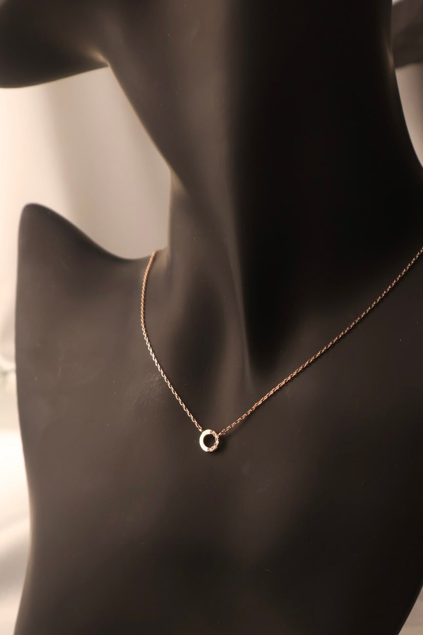 Rose gold circle chain