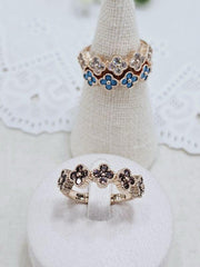 Brown rose shaped ring