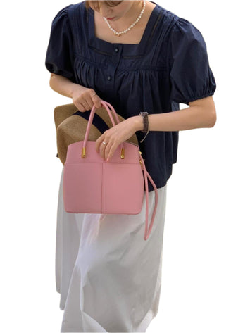 SIMPLE SQUARE bag pink/f