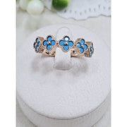 Turquoise rose shaped ring